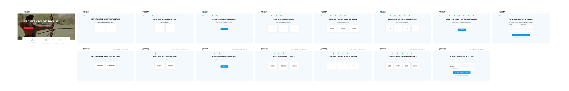 Archery For Beginners - Quiz Funnel Overview